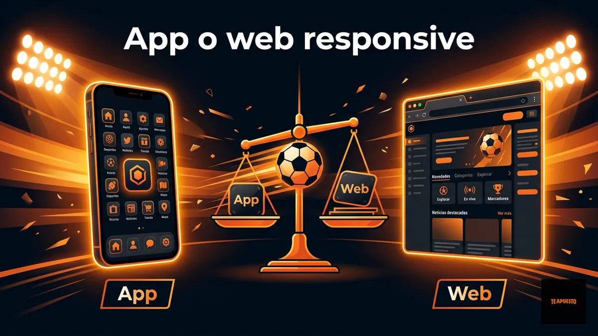 Comparación entre la app y la web responsive de Te Apuesto en Chile