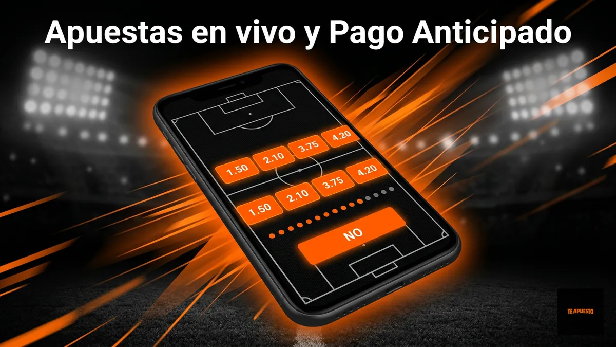 Apuestas en vivo y Pago Anticipado (Cash Out) en la app de Te Apuesto
