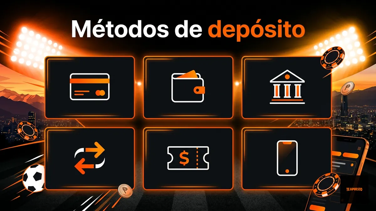 Métodos de depósito disponibles en Te Apuesto en formato de tarjetas