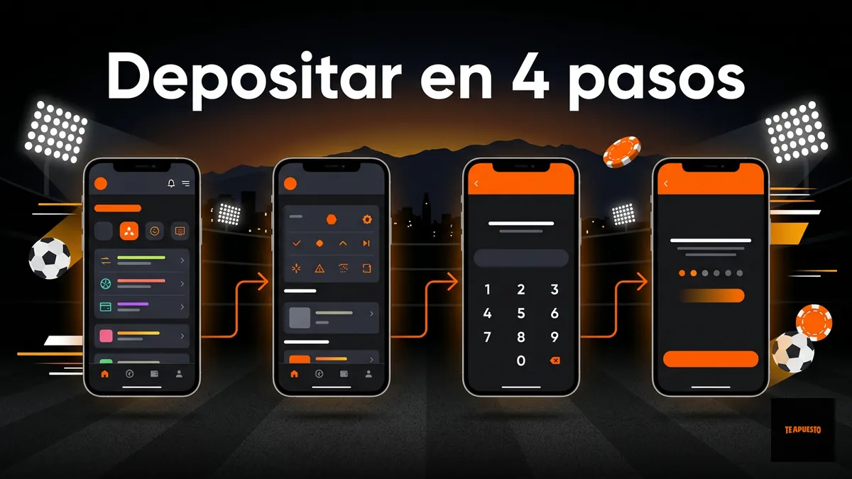 Pasos para depositar en Te Apuesto, de elegir método a confirmar