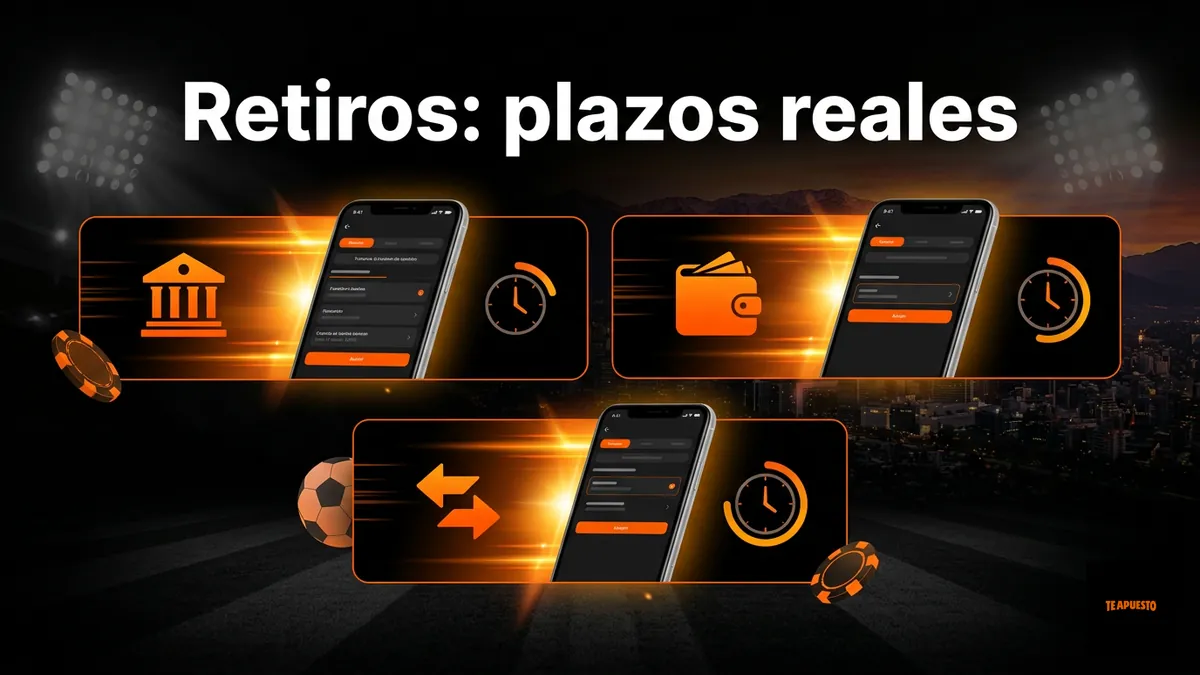 Comparación de plazos de retiro por cada vía en Te Apuesto